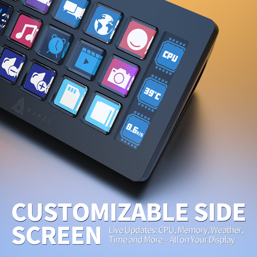 その他 AJAZZ stream deck 15 AJAZZ AKP153E Desktop Controller Console Panel With 15