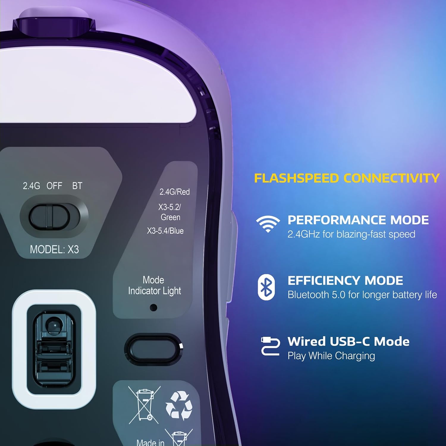 ATTACK SHARK X3 PRO Lightweight Wireless - Gentechx
